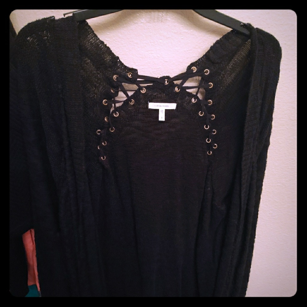 Maurice's Cute Black Cardigan